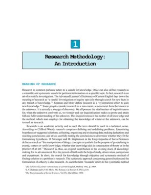  Metodology: An Introduction to Research Methods -  Unveiling the Symphony of Knowledge Acquisition